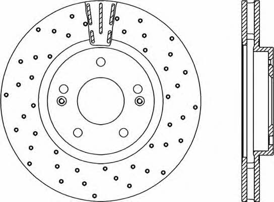 Open parts BDRS2115.25 Front brake disc ventilated BDRS211525