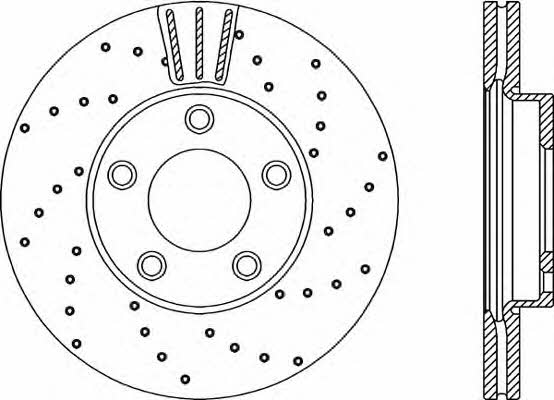 Open parts BDRS2142.25 Front brake disc ventilated BDRS214225