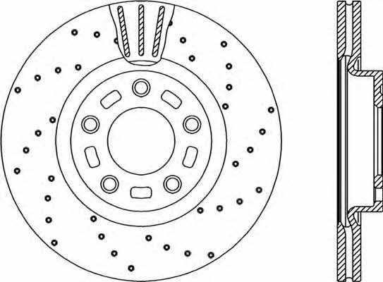Open parts BDRS2156.25 Front brake disc ventilated BDRS215625