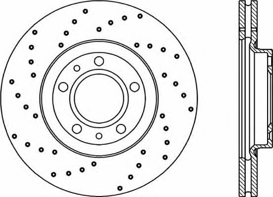 Open parts BDRS2158.25 Front brake disc ventilated BDRS215825