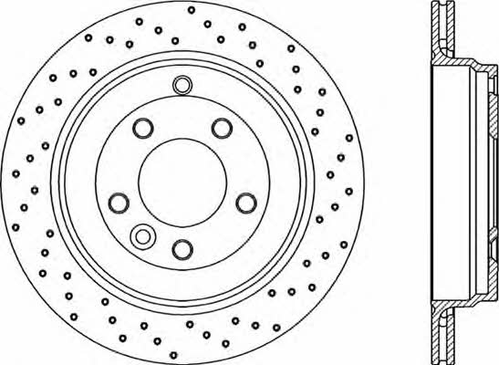 Open parts BDRS2256.25 Rear ventilated brake disc BDRS225625