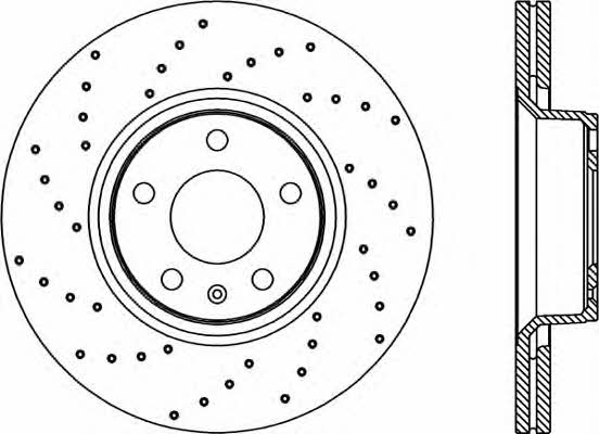 Open parts BDRS2268.25 Front brake disc ventilated BDRS226825