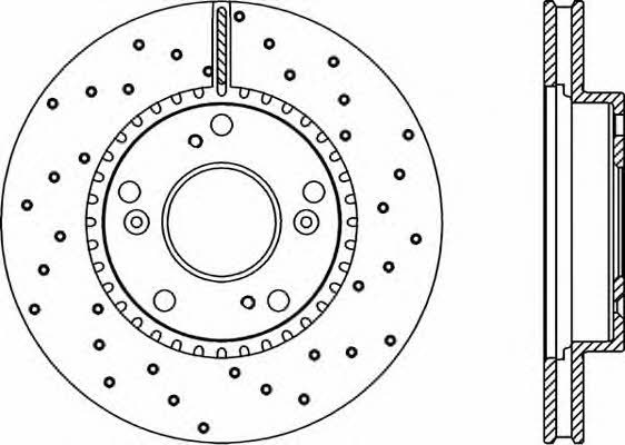 Open parts BDRS2274.25 Front brake disc ventilated BDRS227425