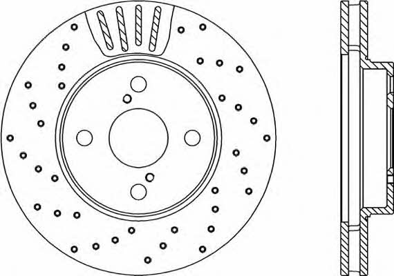 Open parts BDRS2292.25 Front brake disc ventilated BDRS229225