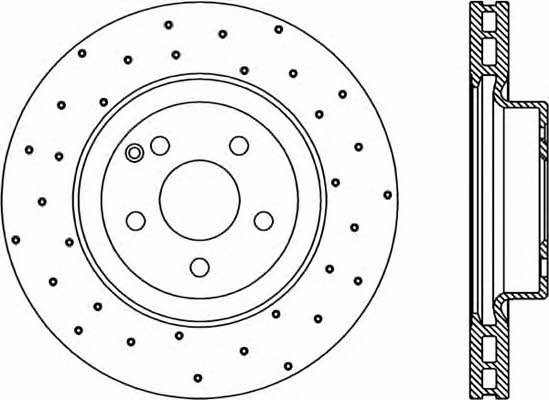 Open parts BDRS2298.25 Front brake disc ventilated BDRS229825