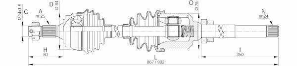 Open parts DRS6133.00 Drive shaft DRS613300