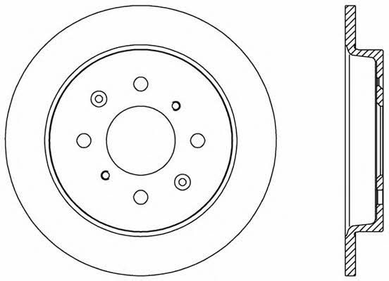 Open parts BDA2553.10 Rear brake disc, non-ventilated BDA255310