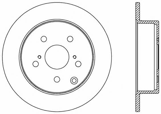Open parts BDA2581.10 Rear brake disc, non-ventilated BDA258110