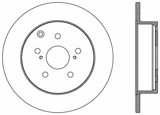 Open parts BDA2584.10 Rear brake disc, non-ventilated BDA258410