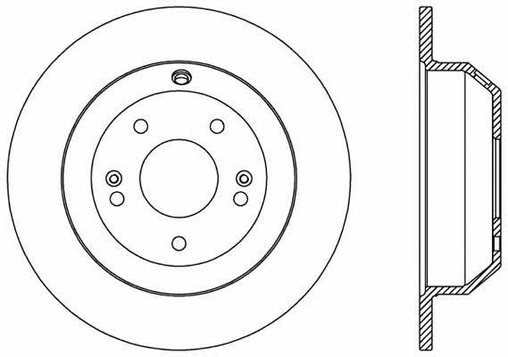 Open parts BDA2587.10 Rear brake disc, non-ventilated BDA258710