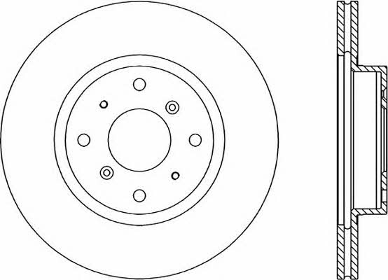 Open parts BDR1052.20 Front brake disc ventilated BDR105220