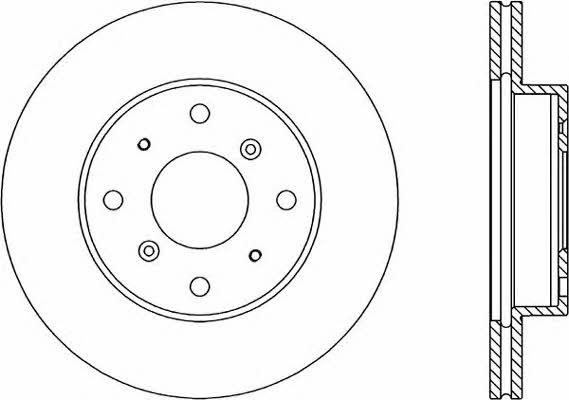Open parts BDR1053.20 Front brake disc ventilated BDR105320