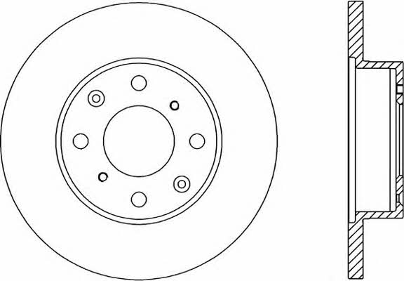 Open parts BDR1063.10 Unventilated front brake disc BDR106310