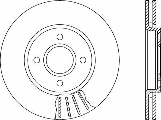 Open parts BDR1177.20 Front brake disc ventilated BDR117720