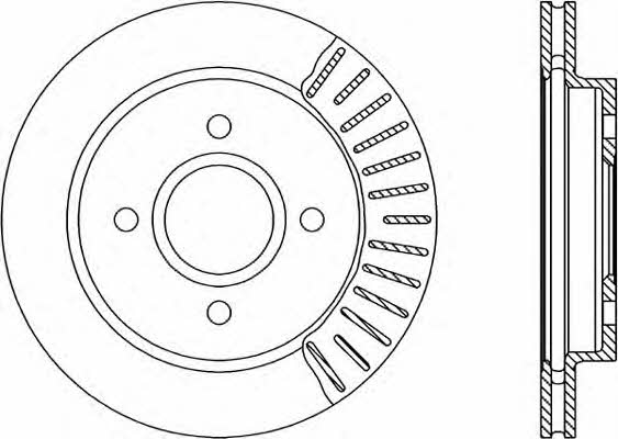 Open parts BDR1185.20 Rear ventilated brake disc BDR118520