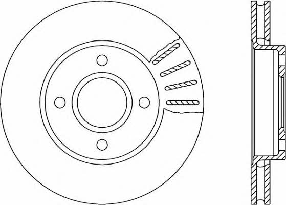 Open parts BDR1186.20 Front brake disc ventilated BDR118620