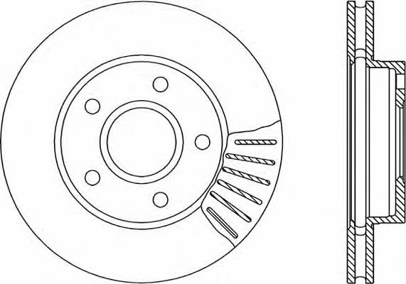 Open parts BDR1189.20 Front brake disc ventilated BDR118920