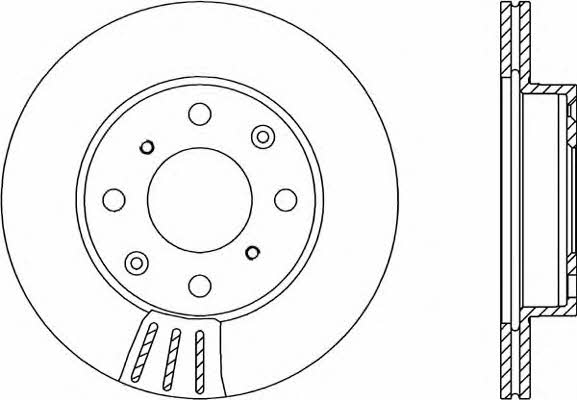 Open parts BDR1203.20 Front brake disc ventilated BDR120320