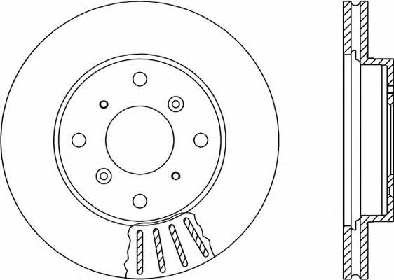 Open parts BDR1217.20 Front brake disc ventilated BDR121720