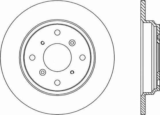 Open parts BDR1218.10 Rear brake disc, non-ventilated BDR121810