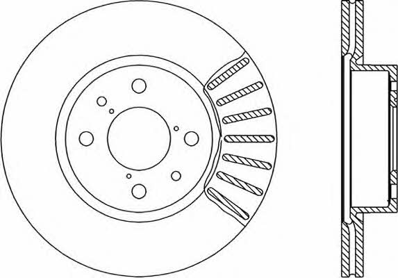 Open parts BDR1230.20 Front brake disc ventilated BDR123020