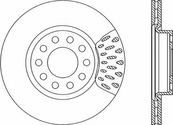 Open parts BDR1232.20 Front brake disc ventilated BDR123220