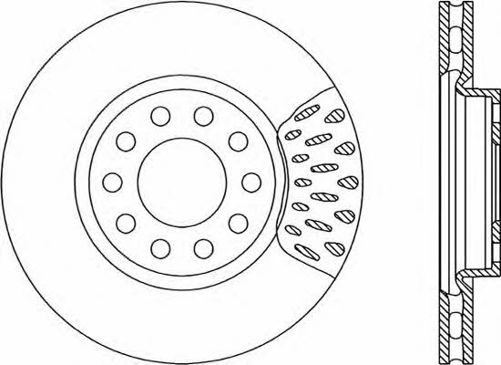 Open parts BDR1233.20 Front brake disc ventilated BDR123320