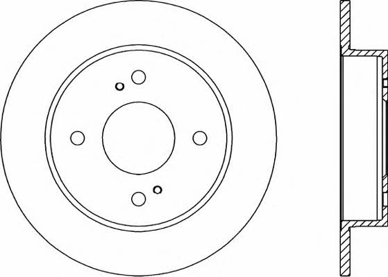 Open parts BDR1392.10 Rear brake disc, non-ventilated BDR139210
