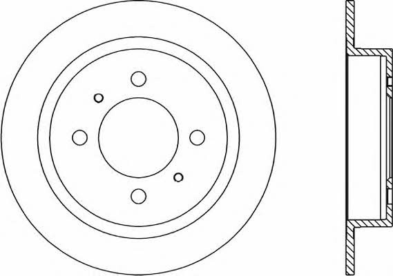 Open parts BDR1396.10 Rear brake disc, non-ventilated BDR139610