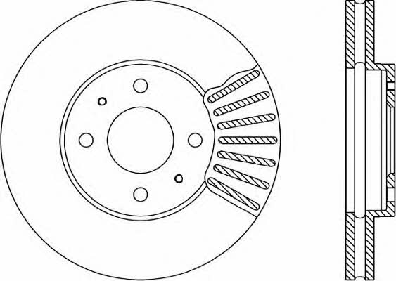 Open parts BDR1399.20 Front brake disc ventilated BDR139920