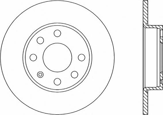 Open parts BDR1402.10 Unventilated front brake disc BDR140210