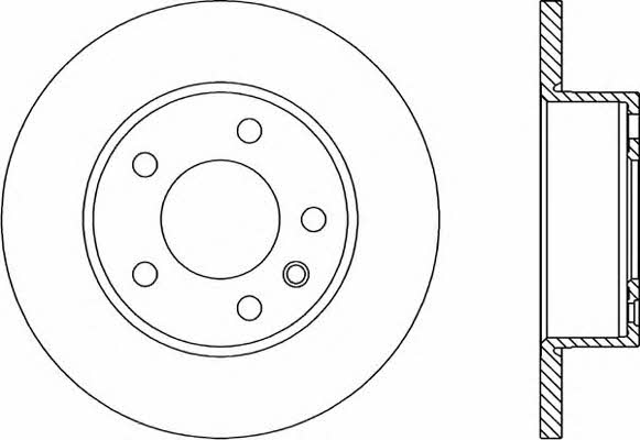 Open parts BDR1406.10 Unventilated front brake disc BDR140610