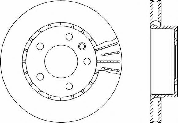 Open parts BDR1407.20 Front brake disc ventilated BDR140720