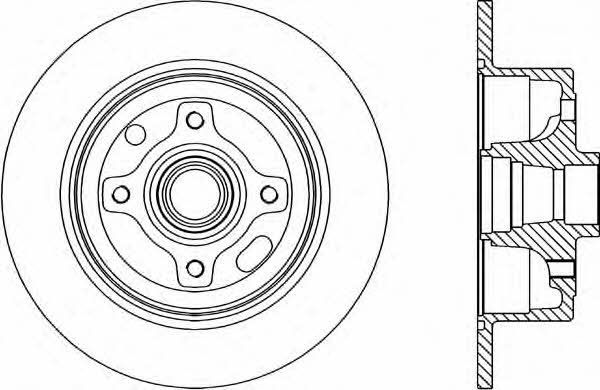 Open parts BDR1413.10 Rear brake disc, non-ventilated BDR141310
