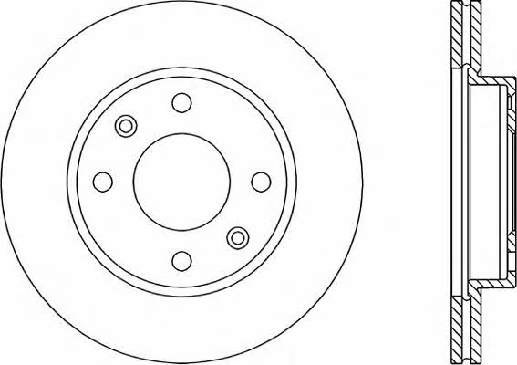 Open parts BDR1430.20 Front brake disc ventilated BDR143020