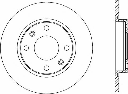 Open parts BDR1431.10 Rear brake disc, non-ventilated BDR143110