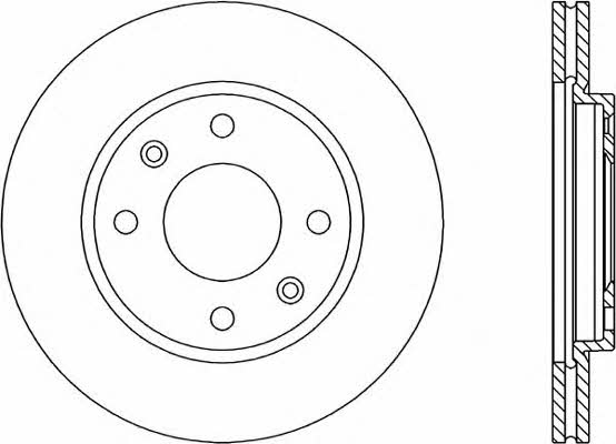 Open parts BDR1432.20 Front brake disc ventilated BDR143220