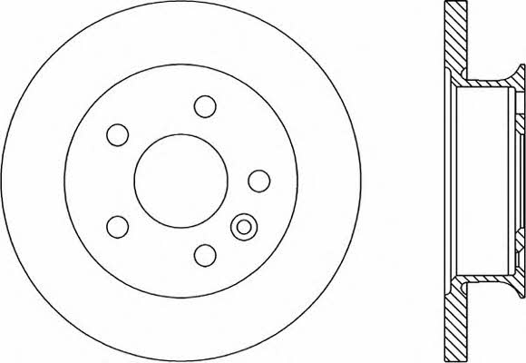 Open parts BDR1585.10 Unventilated front brake disc BDR158510