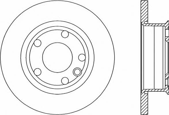 Open parts BDR1588.10 Unventilated front brake disc BDR158810