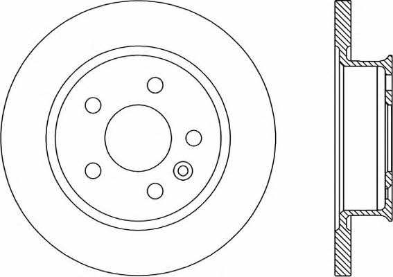 Open parts BDR1590.10 Unventilated front brake disc BDR159010