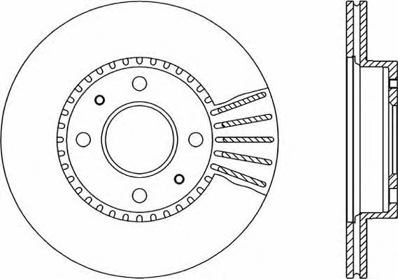 Open parts BDR1708.20 Front brake disc ventilated BDR170820