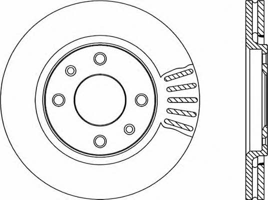 Open parts BDR1714.20 Front brake disc ventilated BDR171420