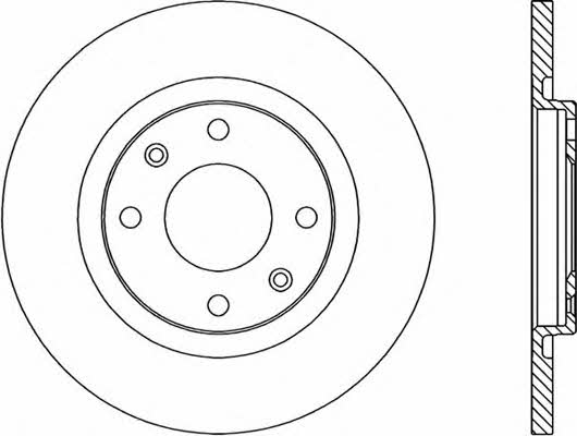 Open parts BDR1717.10 Unventilated front brake disc BDR171710