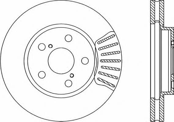 Open parts BDR1727.20 Front brake disc ventilated BDR172720
