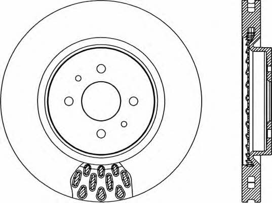 Open parts BDR1973.20 Front brake disc ventilated BDR197320