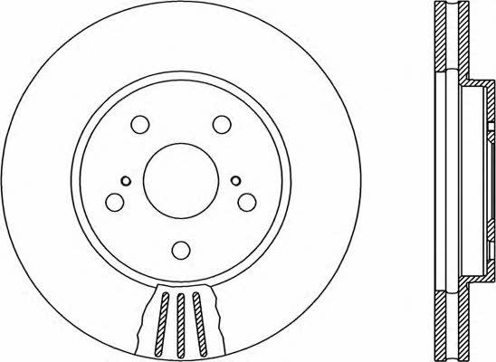 Open parts BDR1982.20 Front brake disc ventilated BDR198220