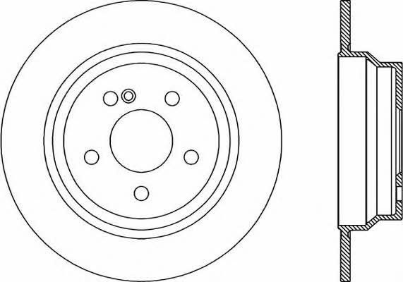 Open parts BDR1995.10 Rear brake disc, non-ventilated BDR199510