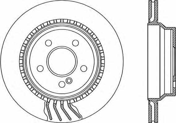 Open parts BDR1996.20 Rear ventilated brake disc BDR199620