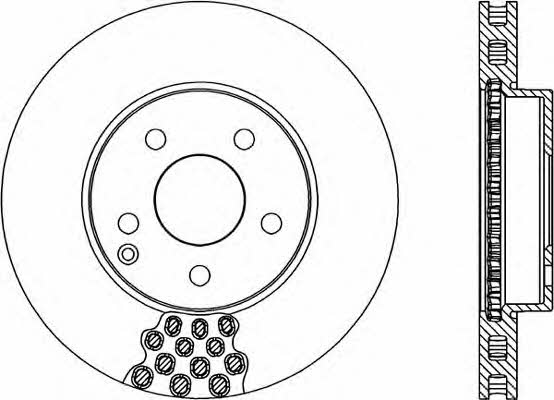 Open parts BDR1998.20 Front brake disc ventilated BDR199820