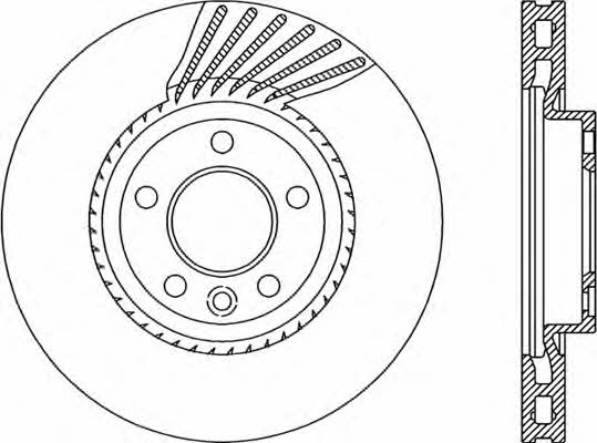 Open parts BDR2061.20 Front brake disc ventilated BDR206120